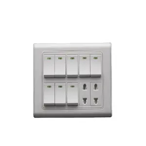 PC 86x86mm, 93x146mm 8 gang light switch and sockets
