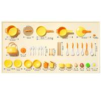 Ensemble de cuisine en plastique pour enfants avec cuiseur à riz pour jouer à faire semblant de cuisiner