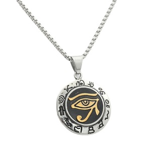 Collar con Colgante de Ojo de Acero Inoxidable para Hombre, Diseño Geométrico, Estilo Punk Retro, Joyería de Moda 280587 - Product Image 4