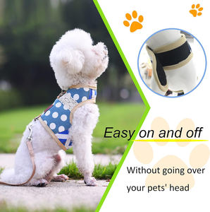 Satu Set tali dan kekang anjing kecil, kekang hewan peliharaan kecil untuk musim dingin, rompi anjing empuk lembut dapat disetel untuk pudel, Pomeranian, <span class=keywords><strong>Chihuahua</strong></span> - Product Image 5