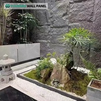 Panneau mural en pierre PU Carreaux de décoration murale extérieure Simulation artificielle de pierre Panneau de pierre de roche de montagne