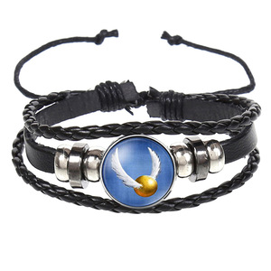 Mode travail manuel tricot bracelet en cuir <span class=keywords><strong>Harry</strong></span> bracelet magique <span class=keywords><strong>Potter</strong></span> badge bracelet bijoux pour hommes accessoires pour femmes - Product Image 5