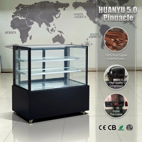 Réfrigérateur de présentation de gâteaux commercial OEM, vitrine de boulangerie à verre incurvé, refroidissement par air, contrôle numérique pour pâtisserie