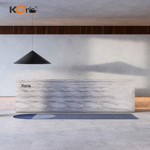 Koris OEM Thiết Kế Hiện Đại Khách Sạn Sang Trọng Bề Mặt Rắn <span class=keywords><strong>Acrylic</strong></span> Mặt Trước Quầy Lễ Tân - Product Image 2