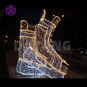 Christmas Boot Motif <b>Lights</b> LED Santa Boot Shape Outdoor Waterproof Holiday Decoration - Product Image 2