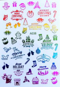 10 pièces d'autocollants pour ongles en 3D, flocons de neige dorés/rouges laser, bonhomme de neige, glissières, hiver, Noël/Nouvel An, décalcomanies pour <span class=keywords><strong>manucure</strong></span> - Product Image 5