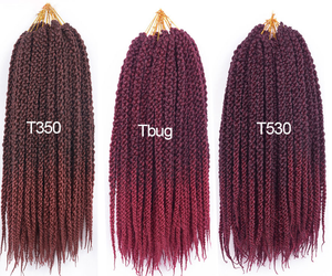 <span class=keywords><strong>Treccine</strong></span> Sintetiche in Fibra Resistente alle Alte Temperature 4x Twist Box Braids Facili da Indossare, <span class=keywords><strong>Extension</strong></span> per Capelli da 20 Pollici per Donne <span class=keywords><strong>Nere</strong></span> - Product Image 3