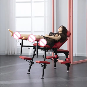 مقعد عبودية قابل للتعديل مع بطانة سميكة طقم بدسم للكبار أثاث موقف الحب - Product Image 5