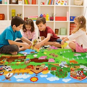 Tablero de Fieltro Educativo para Preescolar, Tablero con Temática de Granja, Juego de Tapete de Juego Educativo de Fieltro - Product Image 5