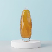 Autocollants personnalisés pour bouchons de bouteilles en verre transparent de 500 ml/700 ml/750 ml pour whisky, tequila et brandy