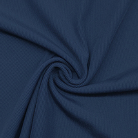 Einfarbige Polyester-Stoffe mit Spandex, Großhandel 2x2 Rippstrickstoff für Kleidung