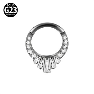 Anillos de Titanio G23 para <span class=keywords><strong>Piercing</strong></span>, Anillos de Septum 16G, Clicker Daith, Aros para la Nariz, Clicker Segmentado Articulado Daith para Mujeres y Hombres - Product Image 2