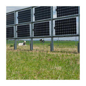 Soportes de montaje de valla de panel solar bifacial galvanizado Estantería agrícola vertical de acero - Product Image 2