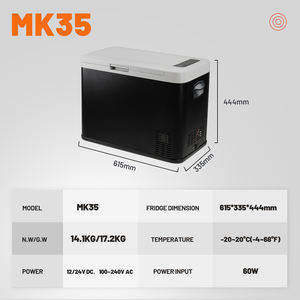 Réfrigérateur portable double zone <span class=keywords><strong>Alpicool</strong></span> 34,9 L MK35 avec écran LED, port USB et compresseur intégré pour voiture et usage domestique – Durable - Product Image 6