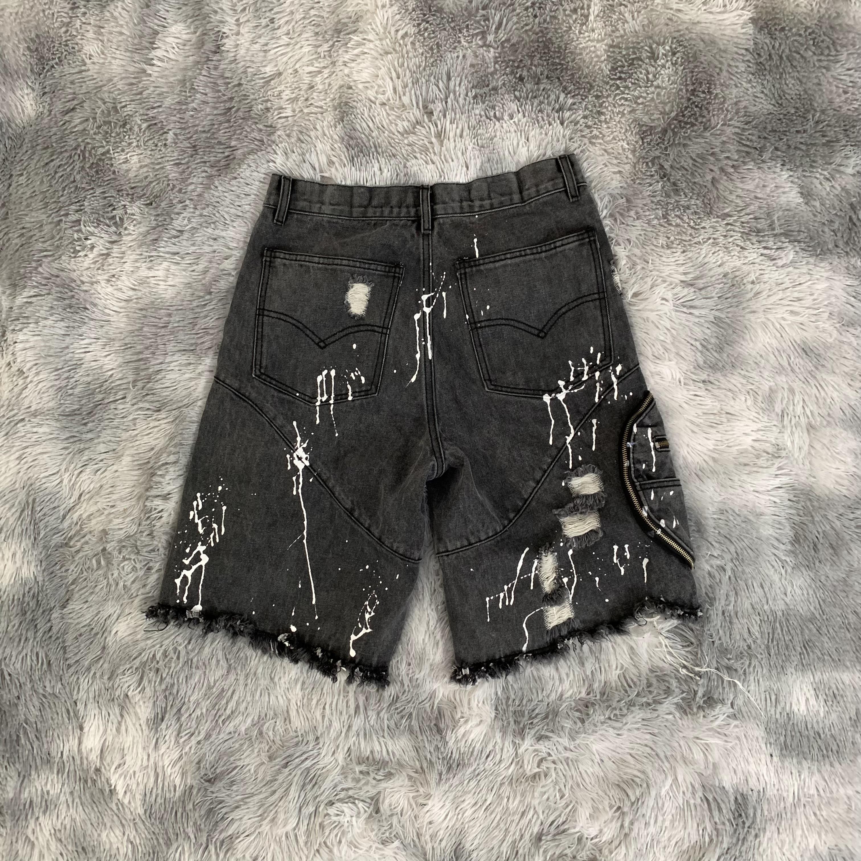 [NOT4NERD] Mural Painting Sweat Shorts ☆送料込☆ DENIMGUYS Men Streetwear Jorts - Custom Graffiti Paint