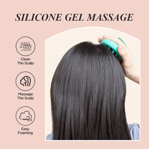 Mới Đến Da Mềm Silicone Da Đầu Tẩy Tế Bào Chết Dầu Gội Đầu Bàn Chải Hình Dạng Vuông Massage Da Đầu Màu Hồng Tóc Bàn Chải Cho Rửa - Product Image 3