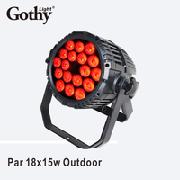 Projecteur LED Par 64 18x15W 6-en-1 étanche IP65, lumière de scène en alliage d'aluminium blanc neutre avec contrôle DMX512
