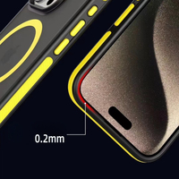 Coque de téléphone magnétique mate bicolore pour iPhone 16 Pro Max, compatible avec iPhone 12, 13, 14, 15 Plus, 17 Air, protection intégrale