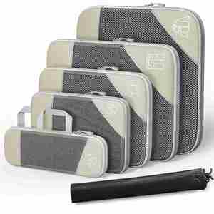 Compression 6-Piece Set Expansion <b>Clothes</b> and Shoes Travel <b>Storage</b> Bag for Luggage - Product Image 5