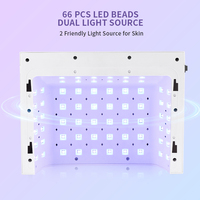 Lampe à ongles UV LED rechargeable à double poignée avec éclairage spécial diamant, salons de manucure, portable, grand espace de séchage rapide