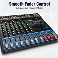 Console de mixage audio numérique professionnelle EV8-USB 8 canaux avec effets Bluetooth USB pour studio, scène, DJ en direct
