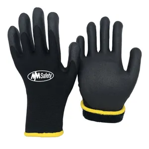 NMSAFETY пена ПВХ анти-резка A5 акриловая подкладка на флисе Зимние холодные рабочие перчатки с ПВХ покрытием