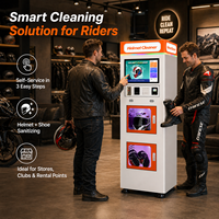 Machine de nettoyage automatique de casques de moto à double bac, distributeur automatique de nettoyage de casques