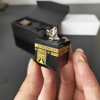 Vente en gros de porte-clés en cristal miniature Kaaba avec boîte cadeau pour cadeaux islamiques