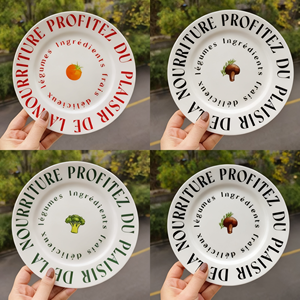 Bán buôn tùy chỉnh thiết kế Ins phong cách sứ bữa ăn tối tấm ăn sáng món tráng miệng Pasta tấm gốm cho nhà hàng Nhà Bên sử dụng - Product Image 2