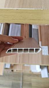 Vente directe usine : Plinthe <span class=keywords><strong>PVC</strong></span>, plinthe en plastique pour meuble domestique, accessoires de sol épaissis anti-humidité à grain de bois - Product Image 6