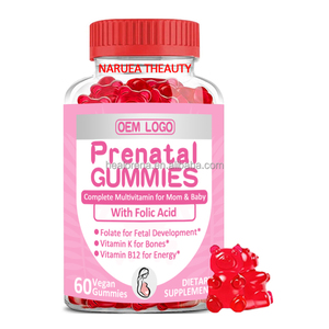 HealoRena Gommose Multivitaminiche Prenatali, Fornitura per 30 Giorni, con Acido Folico, Vitamina D, <span class=keywords><strong>Omega</strong></span> 3 DHA, Integratore Masticabile - Product Image 1
