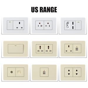 Interruttore a Muro Elettronico di Design Personalizzato, 1 Via, Lussuoso Standard Americano con Presa di Corrente - Product Image 3