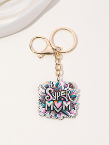 Portachiavi in Legno Rosa MAMA Super MOM per la Festa della Mamma, Design con Girasole e Casa, Confezione Regalo, Miglior Regalo per la Mamma - Product Image 6