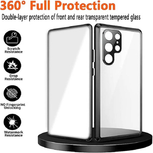 Coque de téléphone transparente de haute <span class=keywords><strong>qualité</strong></span> anti-chute pour Samsung S25 S22 S24 <span class=keywords><strong>S21</strong></span> S26 Ultra S23 Plus, cadre métallique, protection intégrale à 360° - Product Image 6