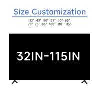 Téléviseur LED 26 32 42 50 55 60 65 pouces en gros, télévision intelligente sans cadre Ultra HD 4K avec protection oculaire pour la maison et l'hôtel