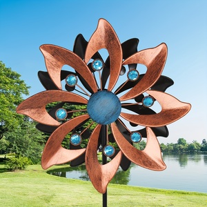 Elegant Modern Vintage Copper Windmill Stakes Durable Metal Garden <strong>Ornaments</strong> <strong>for</strong> Outdoor <strong>Graves</strong> Patios or Yards - Product Image 2