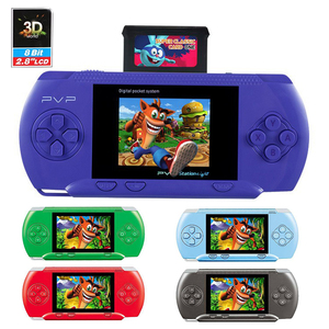 เครื่องเล่นเกมพกพา PVP3000 8 บิต สไตล์เรโทร รองรับตลับเกมเสริม และจอยสติ๊กวิดีโอทีวี + ปุ่มกด สำหรับผู้เล่นเกมอาร์เคด <span class=keywords><strong>PVP</strong></span> - Product Image 1