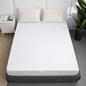 Polyester Terry Mattress Protector Waterproof Fitted <strong>Sheet</strong> White <strong>Bed</strong> Cover