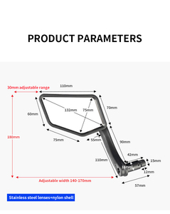 Phổ 360 có thể điều chỉnh phản xạ Bar End gương góc rộng xe đạp cắm gương chiếu hậu - Product Image 6