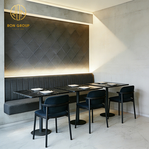 เฟอร์นิเจอร์ร้านกาแฟรูปครึ่งวงกลมหินอ่อน โซฟา บูธ ที่นั่ง โต๊ะ และเก้าอี้สำหรับร้านกาแฟและร้านอาหาร - Product Image 6