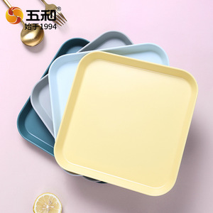 Melamine Tray Rectangular Solid Color Unbreakable For Home Hotel Restaurant Coffee Shop - Product Image 1