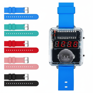 Kit de reloj electrónico LED DIY, reloj digital de tubo, ensamblaje de soldadura, correa de silicona, accesorio de sistema de visualización - Product Image 1