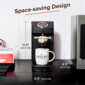 Cafetière à <span class=keywords><strong>filtre</strong></span> individuelle SWIRL, sans dosettes en plastique, circuit de brassage en acier inoxydable, machine à café à versement automatique, utilisation facile - Product Image 1
