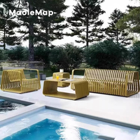 Ensemble de mobilier d'extérieur en aluminium jardinage pologne piscine canapé balconi terrasse arrière-cour salon canapé restaurant chaises banc