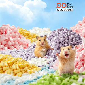 Litière pour hamster / granulés de papier, Nid et fournitures de vie pour hamster, Papier pop-corn coloré, Litière pour hamster en gros - Product Image 1