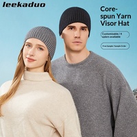 Bonnet tricoté unisexe en fibre de viscose, couleur unie, style Normcore/Minimaliste, chaud, pour couples, collection automne/hiver, transfrontalier