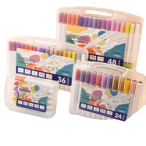 24/36/48/80 penne da disegno professionali pennarelli artistici a doppia punta alcol pennarello indelebile Puzzle giocattoli pittura giocattoli