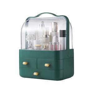 Boîte de rangement en plastique pour cosmétiques, style célébrité <span class=keywords><strong>internet</strong></span>, pour dortoir et bureau – Organisateur de soins de la peau anti-poussière au design moderne et épuré - Product Image 5