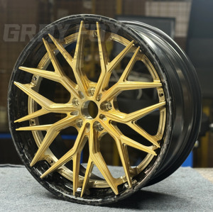 Grayfox Sâu Lõm Hành Khách Xe Bánh Xe 2-Mảnh 17-22 Inch 5x120 5x112 5x114.3 Giả Mạo Carbon Sợi Vành Cho Mercedes Benz BMW - Product Image 1