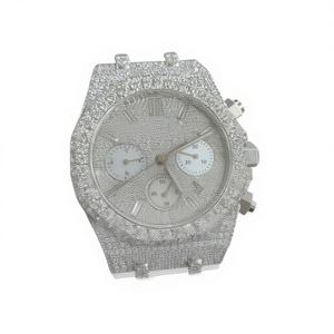 Reloj Mecánico de Acero Inoxidable con Moissanita de Alta Calidad, 41 mm, Cristal, Diseño de Moda con Indicadores, Unisex - Product Image 1